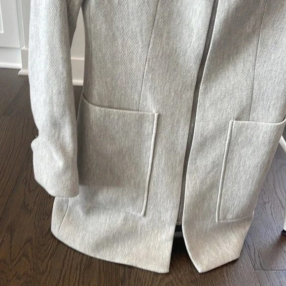Zara Tweed Jacket Size USA Small - Herringbone Grey - Picture 3 of 7